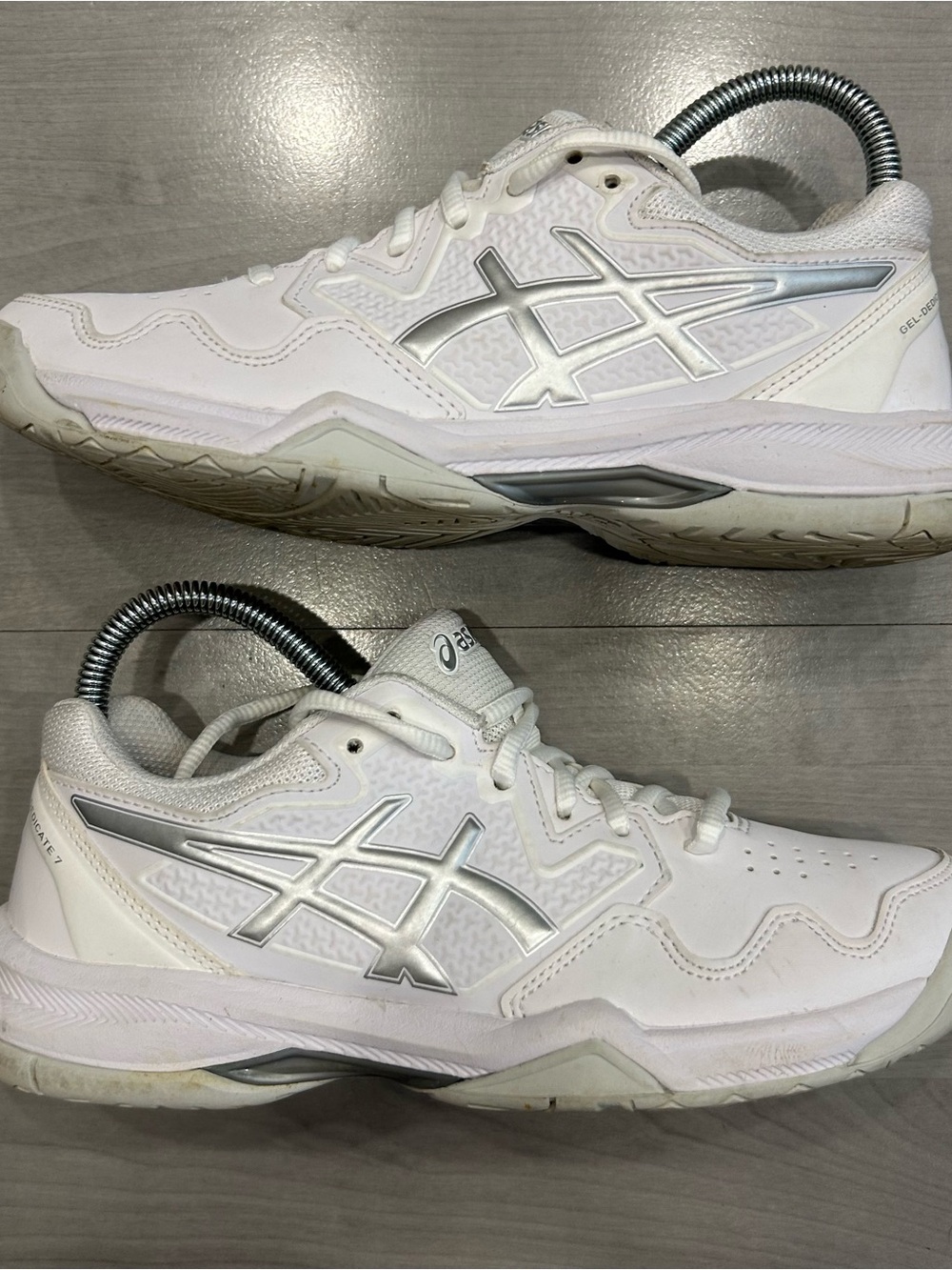 Asics Womens Gel Dedicate 7 White Running Shoes Sneakers Size 7 1042A167